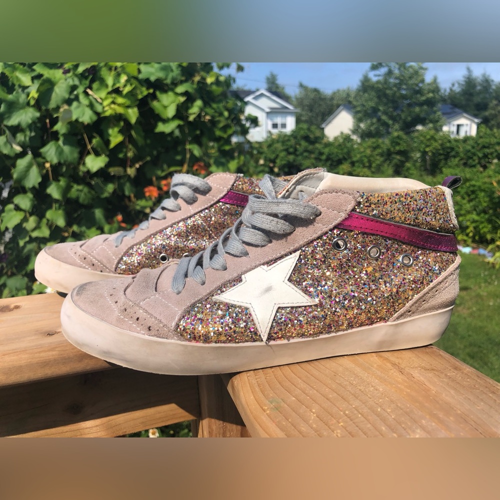 ⭐️GOLDEN GOOSE⭐️ | Glitter Mid Star •Size 40 •VGUC